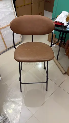 Stylish Brown Leather Dining Chair