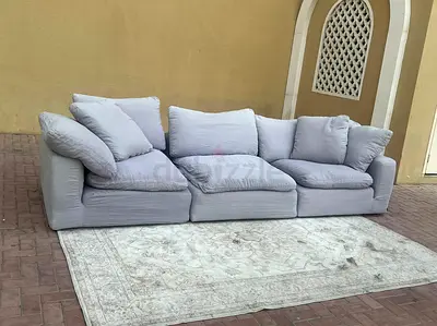 Marina home 4_Parts Luscious feather filled sofa with footstool