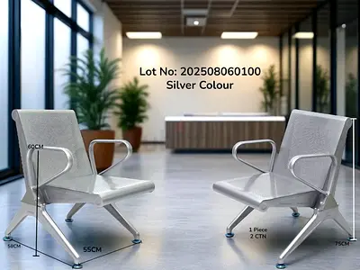 Heavy-duty metal waiting chair