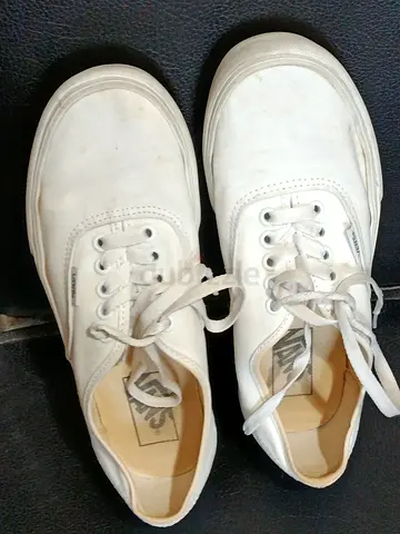 Vans White Canvas Shoes