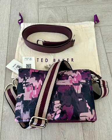 New LEATHER TED BAKER BAG WITH TAGS - Print Cross Body Bag