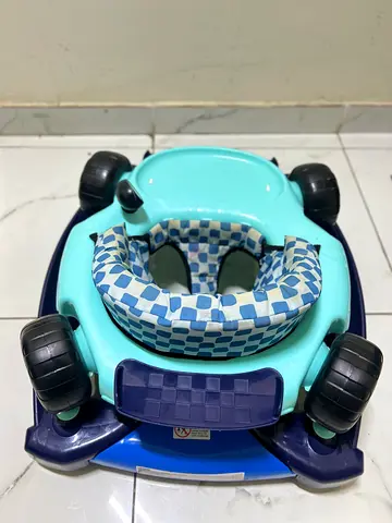 Gently Used Baby Walker in Blue and Aqua