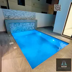 Luxury villa with 5 master bedrooms, a rooftop terrace, and a private pool. Fully connected to elect