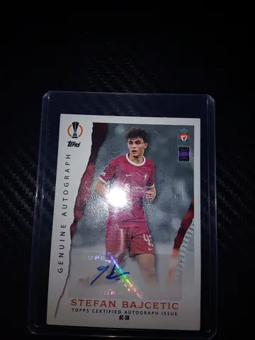 Autographed Stefan Bajcetic Soccer Card
