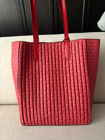 Michael Kora Chic Red Designer Tote Bag