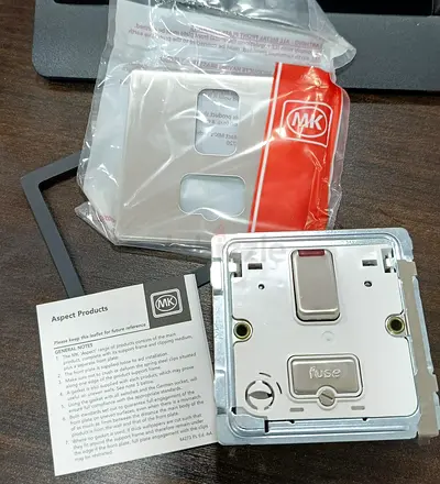 MK Electrical Double Switch Socket - Brand New