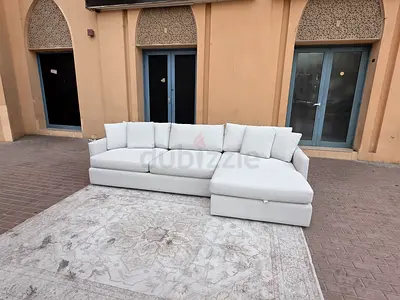 Cratebarrel L shape Sofa Beige