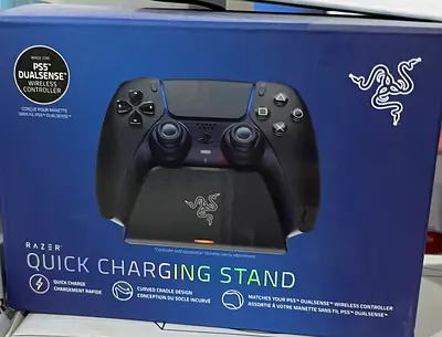 Razer Quick Charging Stand PlayStation Licensed: Curved Cradle Design, Matches PS5 Dualsense Wireles