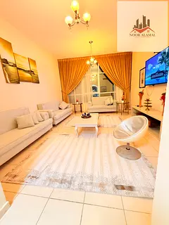 Sharjah - Alkhan - Apartment with one bedroom, a hall, a kitchen, and two bathrooms