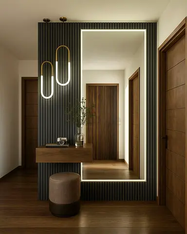 Contemporary Console Table with Mirror for Sale