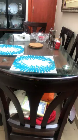 Elegant Dining Table with Vibrant Placemats