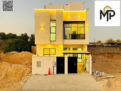 Villa for sale in Al Helio, Ajman | Two floors + roof | 3 master bedrooms | Turnkey delivery | Price