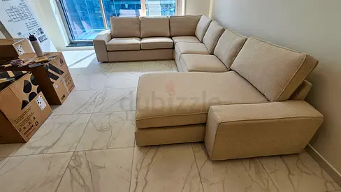 Ikea kivik ushape sofa beige