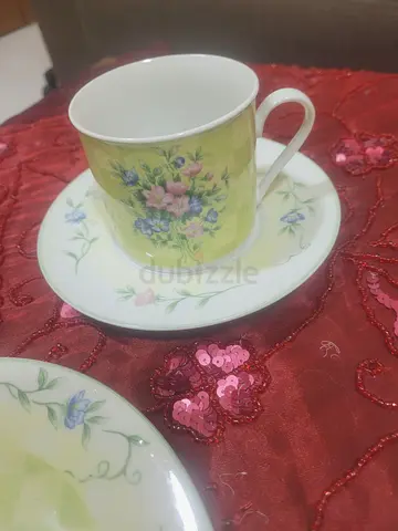 Beautiful Vintage Floral Tea Cup and Saucer Set glasses 60 pieces  12 from every piece