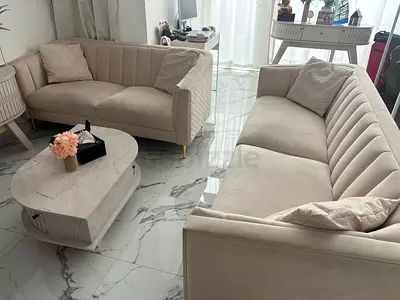3 and 2-Seater Velvet Sofa