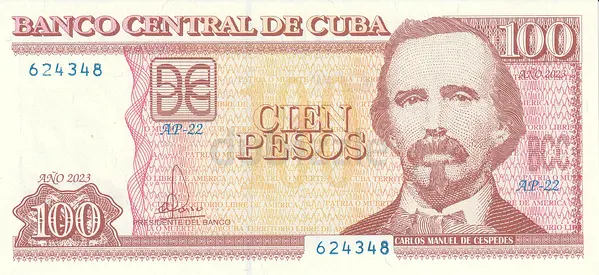 CUBA 100 PESOS BANKNOTE 2023