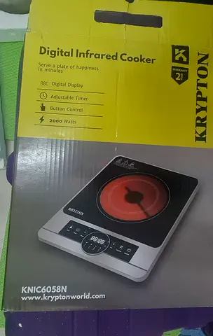 Krypton Digital Infrared Cooker - 2000 Watts with Adjustable Timer