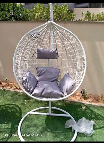Cozy Hanging Egg Chair with Cushions