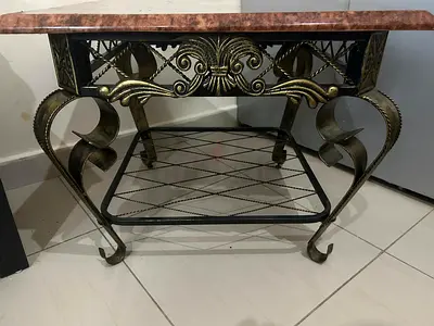 Two Piece Elegant Coffee Table with Ornate Design