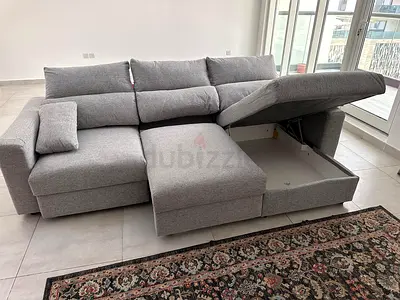 Ikea eskilstuna L shape sofa bed under storage