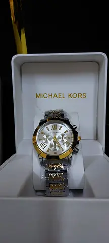 MK Ladies Watch Golden Silver