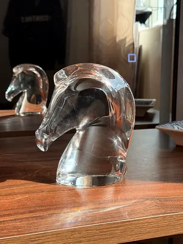 Hermès samarcande sculpture crystal horse head