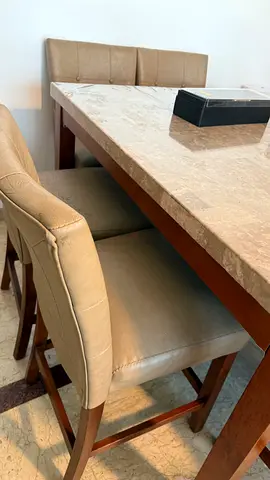 Elegant Table Set with Comfortable Stools