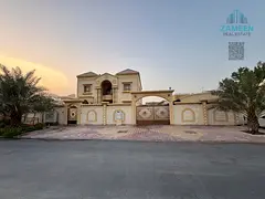 Land area: 9,000 sq ft Villa area: 5,500 sq ft, comprising 7 master bedrooms, 2 large majlis (formal