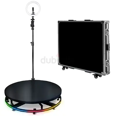 360 Photo Booth PRO – 115cm AUTOMATIC Infinity Mirror (360 camera booth, 360 video booth)