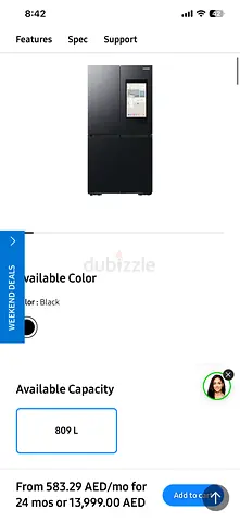 Brand new box pack Samsung 809L Gross, 702 Net RF71DG9H0EB1AE T Style French Door Refrigerator