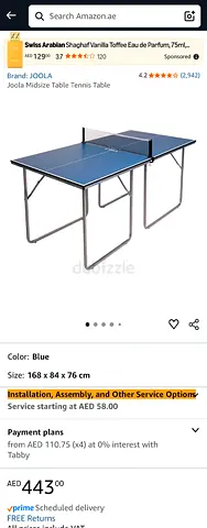 BRAND NEW JOOLA Tennis Table  for Sale
