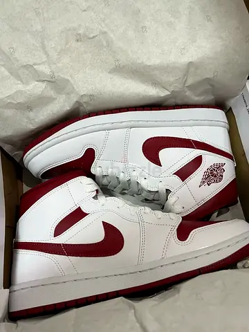 Red and White limited Nike Air Jordans - Size 36