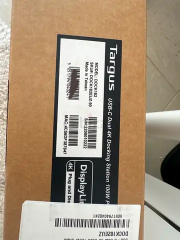 UNOPENED Targus USB-C Dual 4K Docking Station for Seamless Connectivity.
