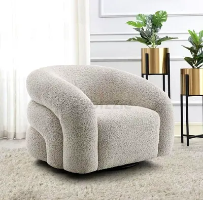 Cozy and Stylish Curved Accent Chair
