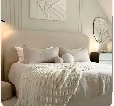 Elegant Brand New Boucle Fabric Bed