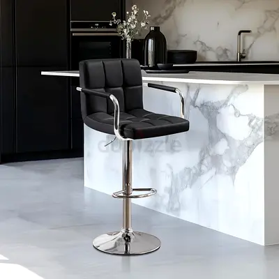 Brand New PU Leather Adjustable Swivel Barstools, Hydraulic Kitchen Counter Height Bar Chairs