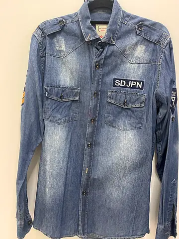Men denim jeans shirt