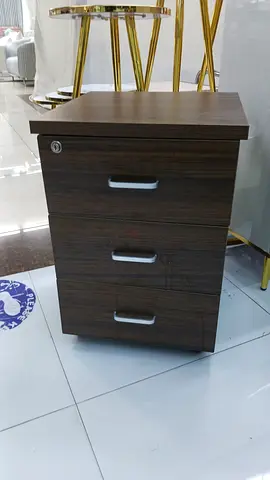 Modern Three-Drawer Wooden Side Table