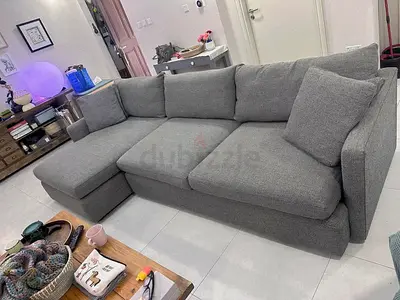 Cratebarrel lounge deep L shape sofa