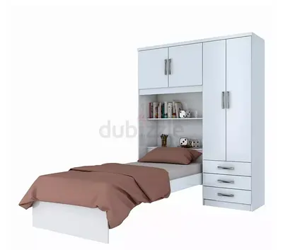 Compact Single Bed with Storage Cabinet for Sale!