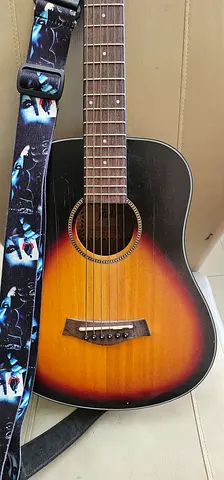 Authentic Acoustic Guitar with Custom Strap