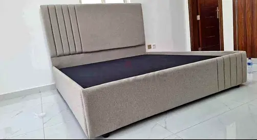 Queen Size Elegant Grey Modern Bed Frame For Sale