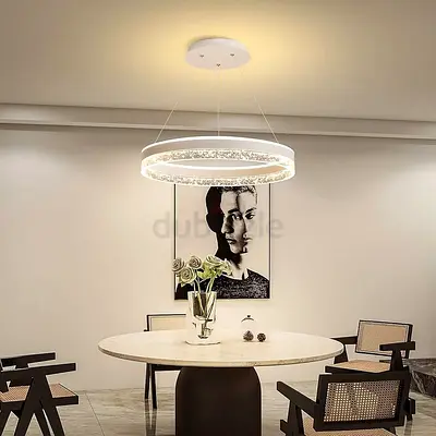Modern Luxury Crystal Ring Pendant Light