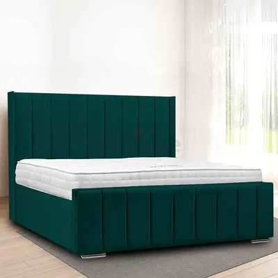 Stylish King Size Bed with Elegant Headboard