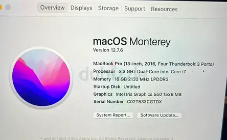 Apple MacBook Pro 2016 - 13 inch, Powerful Performance  Sleek Design