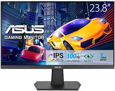 Monitor-ASUS VA24EHF Eye Care Gaming Monitor – 24-inch (23.8-inch viewable), IPS, Full HD, Frameless