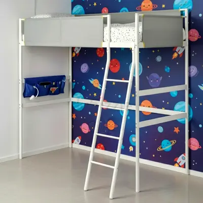 Space-Saving Kids Loft Bed with Storage and Playful Design