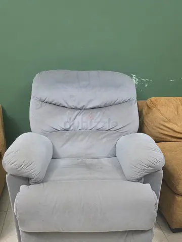 Comfortable Grey Recliner Chair with glider