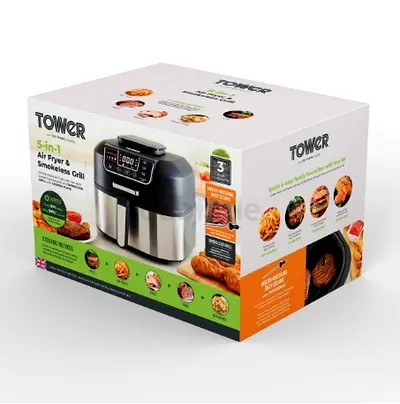 Air Fryer and Smokeless Grill with Crisper
