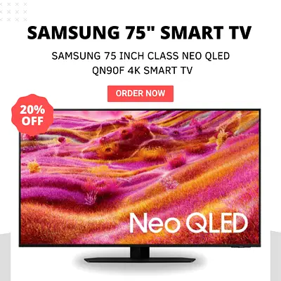 Samsung 75 Inch Neo QLED 4K Smart TV | 75QN90F | Warranty | Free Delivery